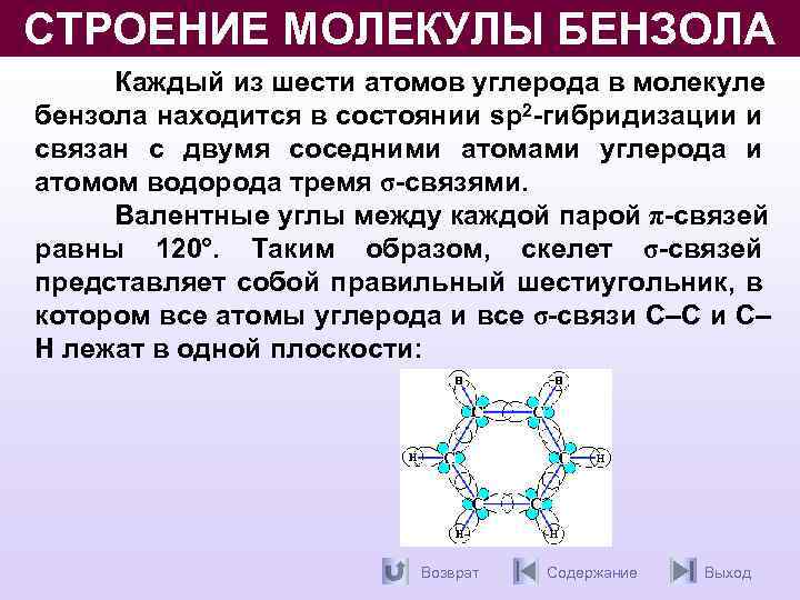 Недопустимое изображение молекулы бензола