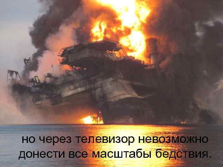 но через телевизор невозможно донести все масштабы бедствия. 