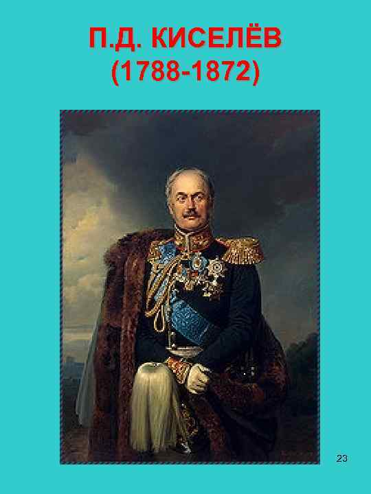 П. Д. КИСЕЛЁВ (1788 -1872) 23 