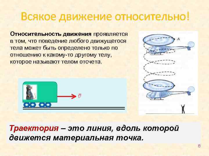 Движение тела относительно