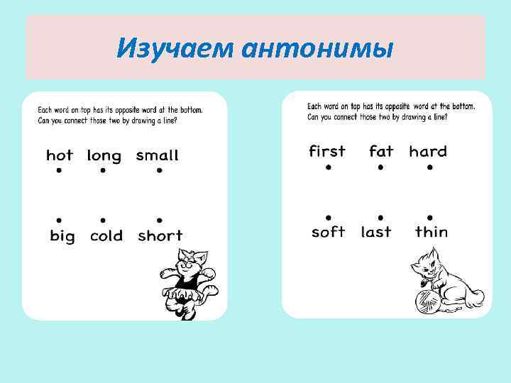 Изучаем антонимы 