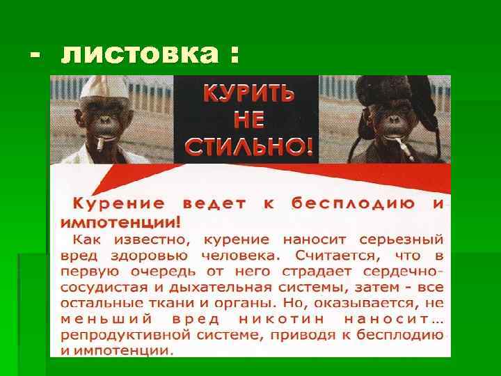 - листовка : 