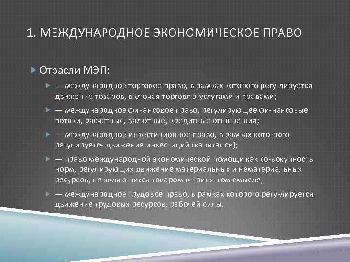 Международное экономическое право