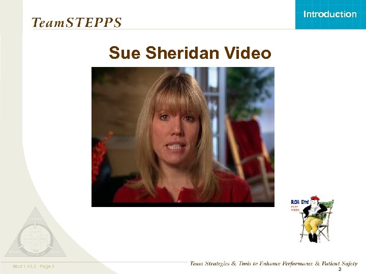 Introduction Sue Sheridan Video Mod 1 05. 2 Page 3 06. 2 TEAMSTEPPS 05.