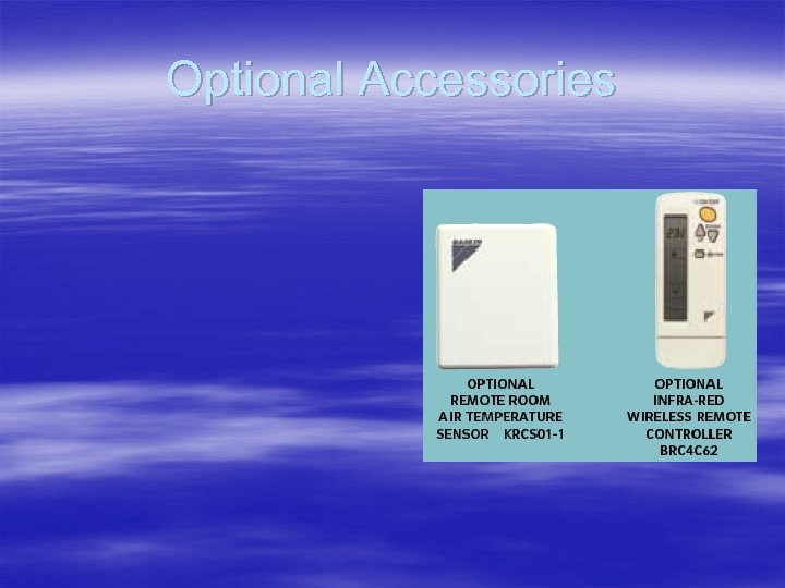 Optional Accessories 