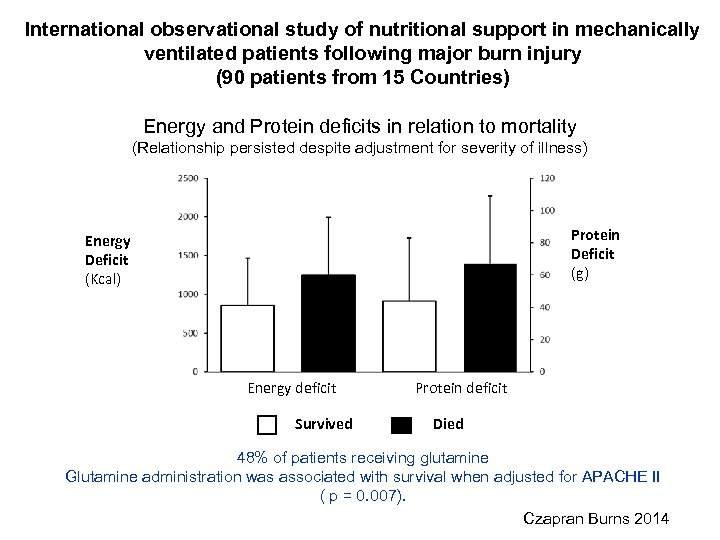 International observational study of nutritional support in mechanically ventilated patients following major burn injury