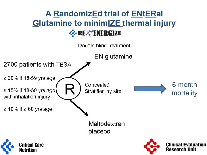 A Randomiz. Ed trial of ENt. ERal Glutamine to minim. IZE thermal injury Double
