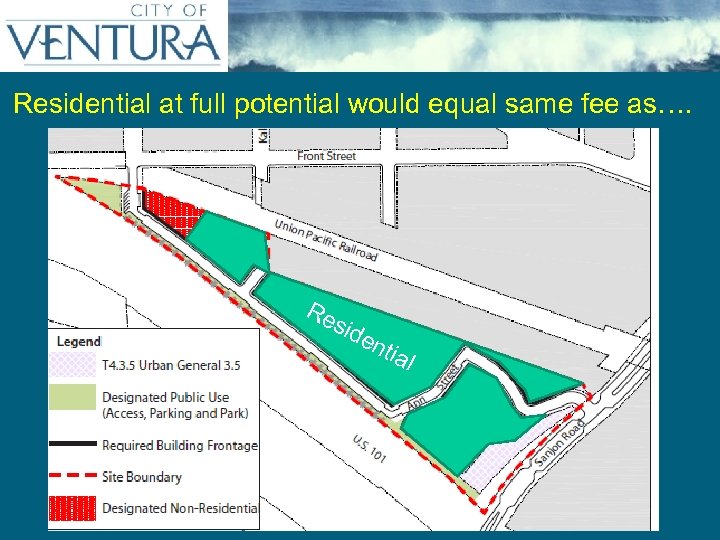 Residential at full potential would equal same fee as…. Re sid en tial 