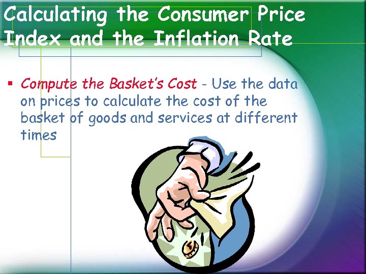 Calculating the Consumer Price Index and the Inflation Rate § Compute the Basket’s Cost