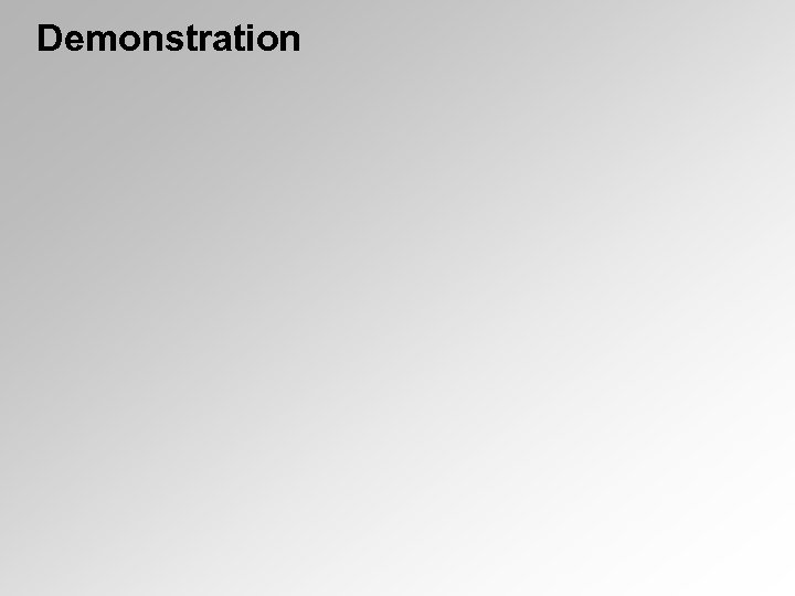 Demonstration 