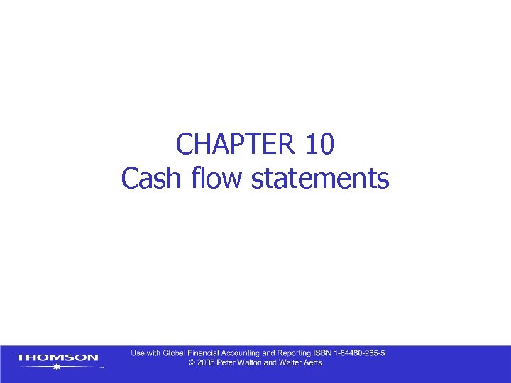 CHAPTER 10 Cash flow statements 