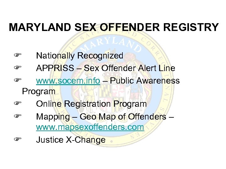 Maryland Department Of Public Safety And Correctional Services 8038