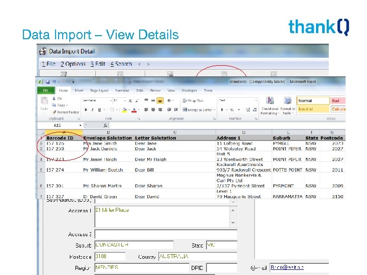 Data Import – View Details 