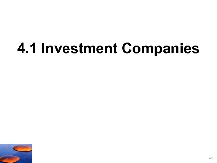 4. 1 Investment Companies 4 -2 