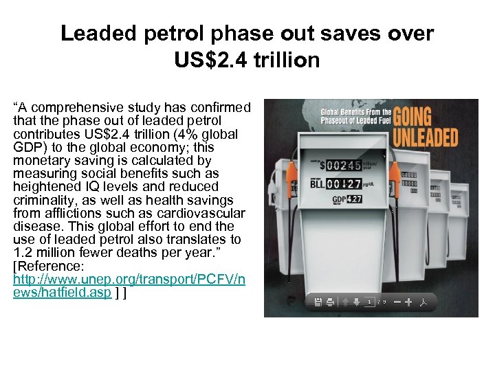 Leaded petrol phase out saves over US$2. 4 trillion “A comprehensive study has confirmed