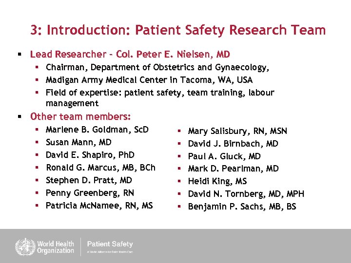 Introduction To Patient Safety Research Developing Solutions Cluster