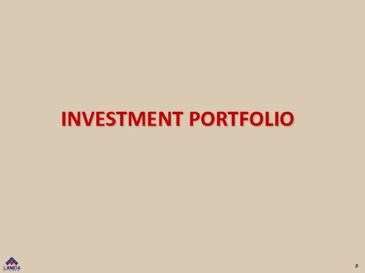 INVESTMENT PORTFOLIO 8 