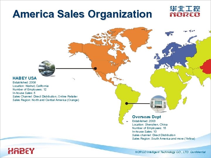 America Sales Organization HABEY USA Established: 2008 Location: Walnut, California Number of Employees: 12