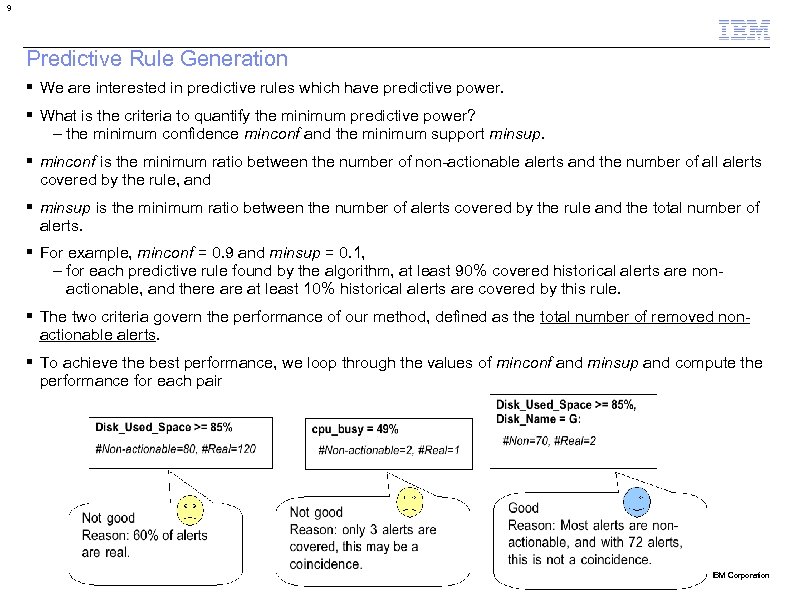 9 Predictive Rule Generation We are interested in predictive rules which have predictive power.