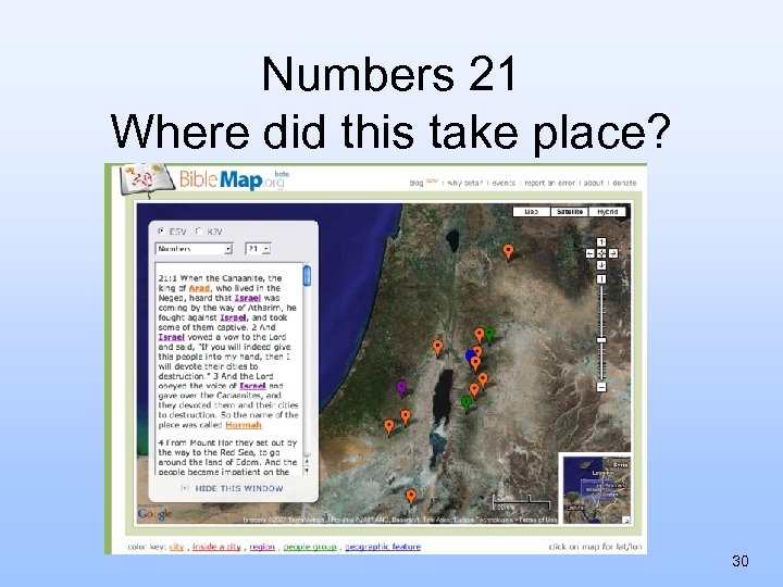 Numbers 21 Where did this take place? 30 