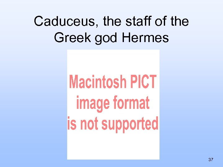 Caduceus, the staff of the Greek god Hermes 37 