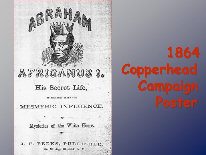 1864 Copperhead Campaign Poster 