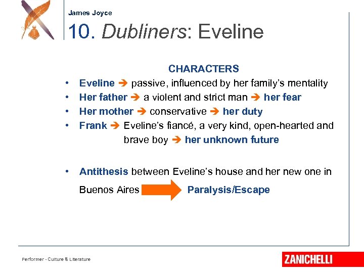 Jonathan Swift James Joyce 10. Dubliners: Eveline • • CHARACTERS Eveline passive, influenced by
