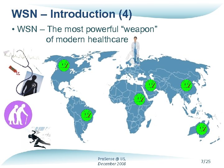 WSN – Introduction (4) • WSN – The most powerful “weapon” of modern healthcare