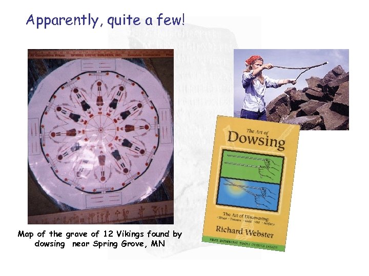 Apparently, quite a few! Map of the grave of 12 Vikings found by dowsing