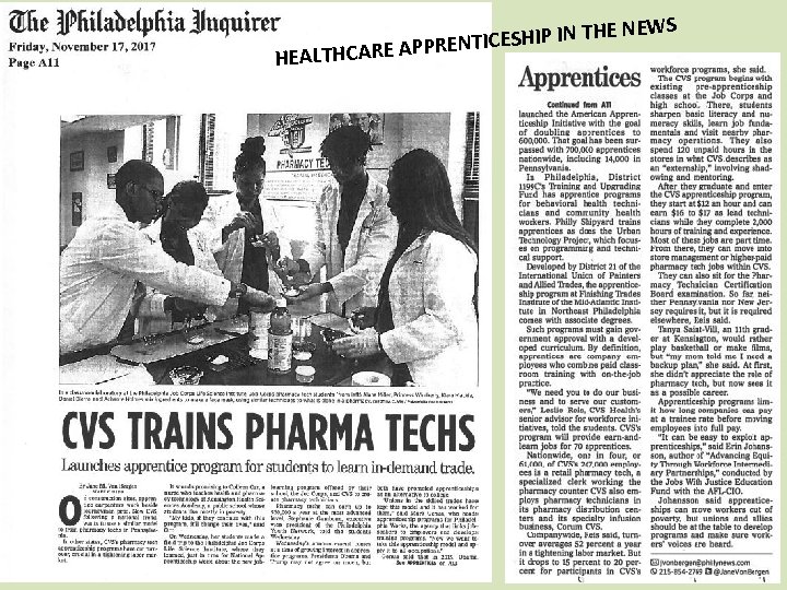  NEWS N THE RENTICESHIP I PP HEALTHCARE A 