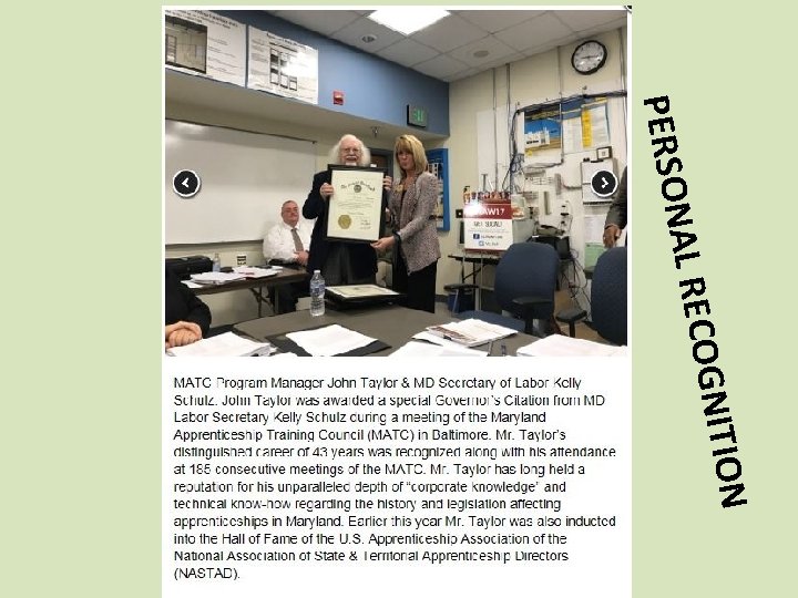 PE R S O N A L R E C O GN I TI