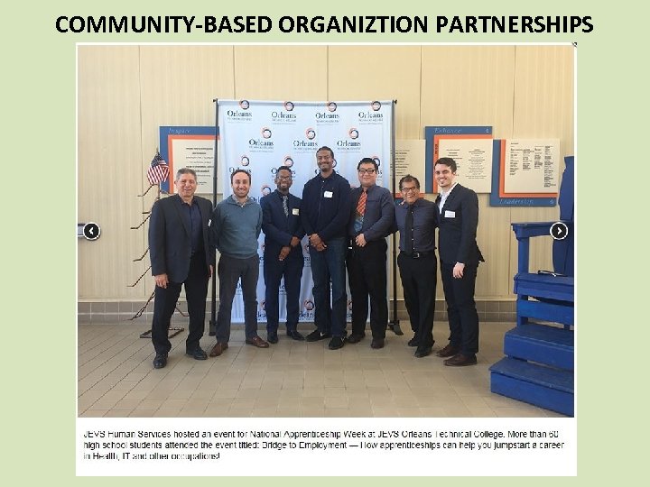 COMMUNITY-BASED ORGANIZTION PARTNERSHIPS 