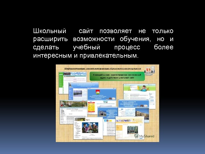 Школьный сайт позволяет не только расширить возможности обучения, но и сделать учебный процесс более