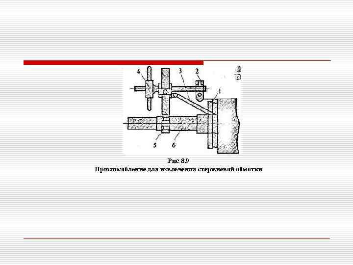 Рис 8. 9 Приспособление для извлечения стержневой обмотки 