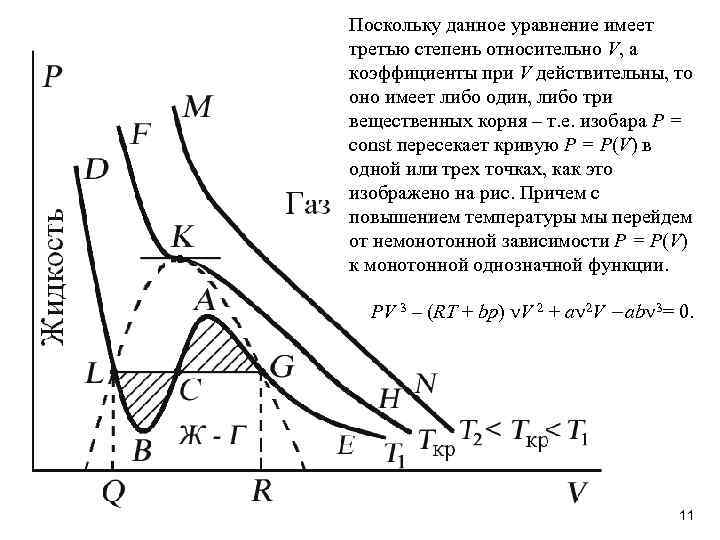 Поскольку данное уравнение имеет третью степень относительно V, а коэффициенты при V действительны, то
