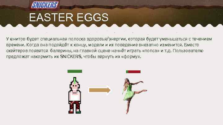 EASTER EGGS У юнитов будет специальная полоска здоровья/энергии, которая будет уменьшаться с течением времени.