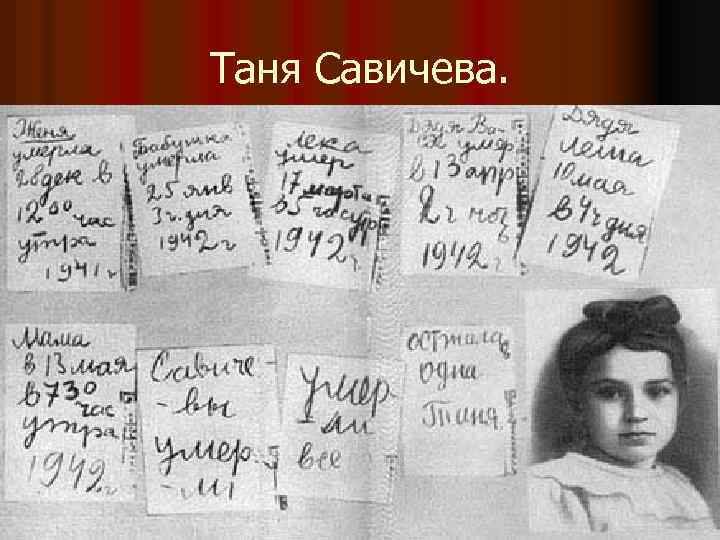 Таня Савичева. 