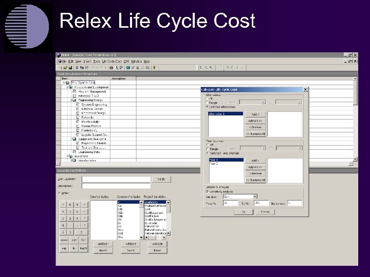 Relex Life Cycle Cost 