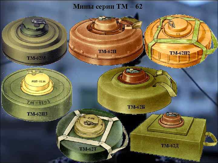 Мины серии ТМ – 62 ТМ-62 П 2 ТМ-62 М ТМ-62 Б ТМ-62 П