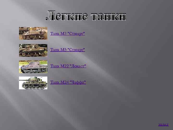 Легкие танки Танк М 3 