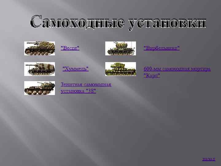 Самоходные установки 