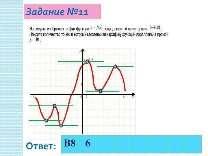 Задание № 11 Ответ: В 8 6 