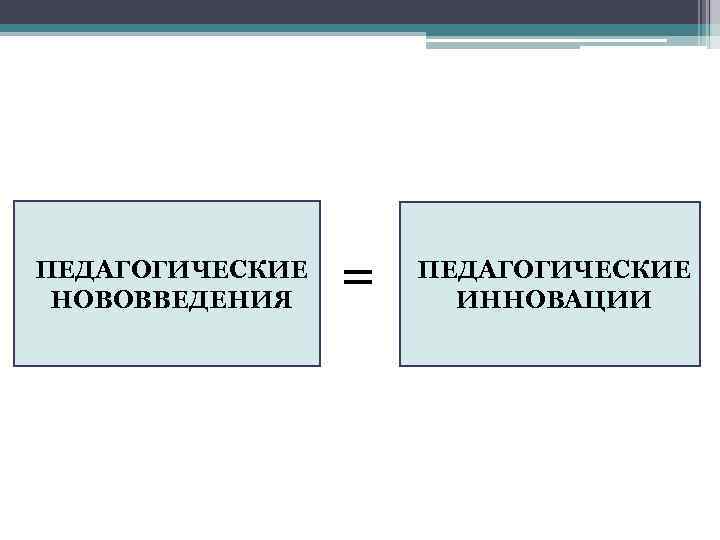 ПЕДАГОГИЧЕСКИЕ НОВОВВЕДЕНИЯ = ПЕДАГОГИЧЕСКИЕ ИННОВАЦИИ 