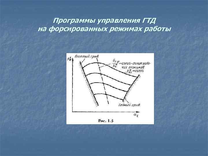 Программы управления ГТД на форсированных режимах работы 