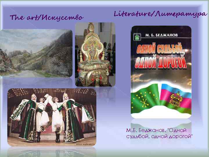 The art/Искусство Literature/Литература М. Б. Беджанов. 