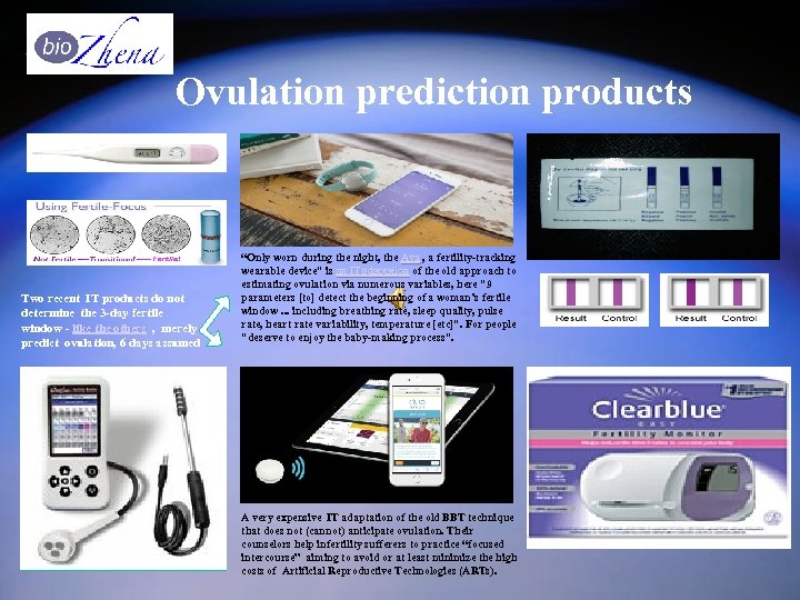 Ovulation prediction products Two recent IT products do not determine the 3 -day fertile