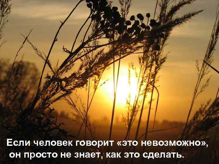 Если человек говорит «это невозможно» , он просто не знает, как это сделать. 