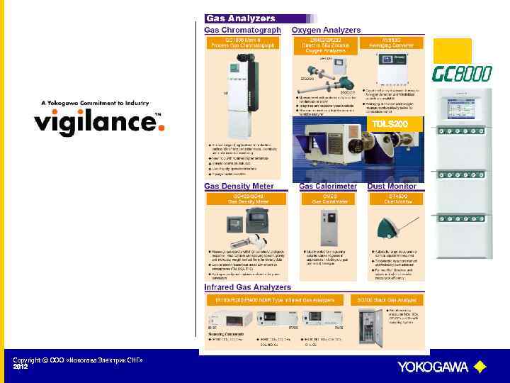 TDLS 200 Copyright © ООО «Иокогава Электрик СНГ» 2012 