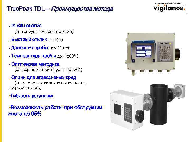 True. Peak TDL – Преимущества метода - In Situ анализ (не требует пробоподготовки) -