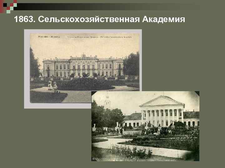 1863. Сельскохозяйственная Академия 